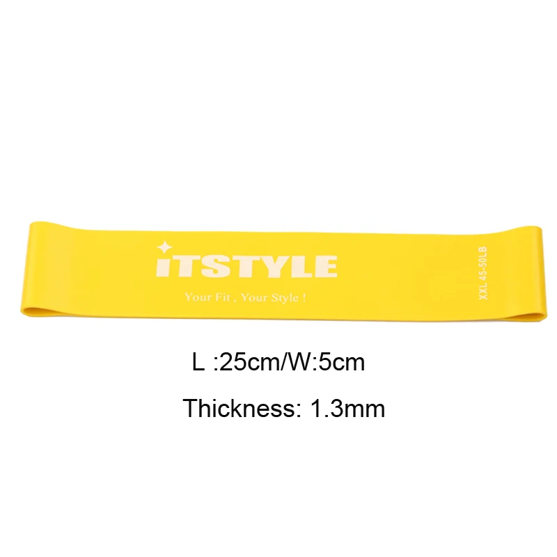 Yellow 25cm Эспандеры 10 уровней силовой тренировки эластичные тренировки резиновые петли полосы фитнес экспандер - Цвет: Yellow 25cm