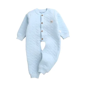 

Baby jumpsuit three-layer warm children's clothing spring and autumn open crotch hakama climbing suit female male baby