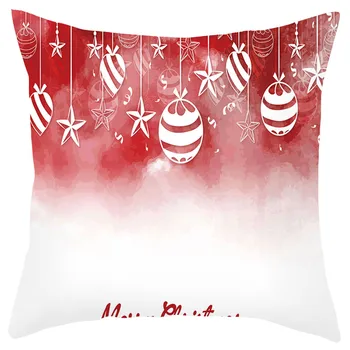 

P#Merry Christmas Short Plush Pillowcase Sofa Pad Set Home Decoration 18x18 Inch dropshipping housse coussin noel gnome#23