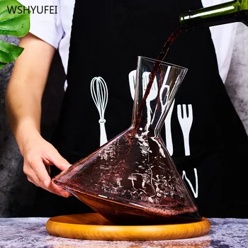 

Creative personality tumbler swing fast rotating red wine bottle home restaurant hotel crystal glass transparent wine separator