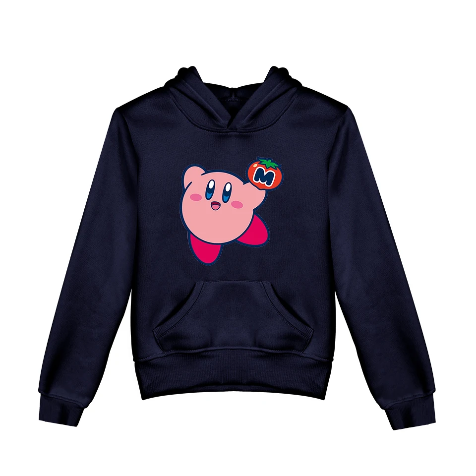 Розовые милые толстовки с надписью Kirby для мальчиков и девочек Aikooki популярная