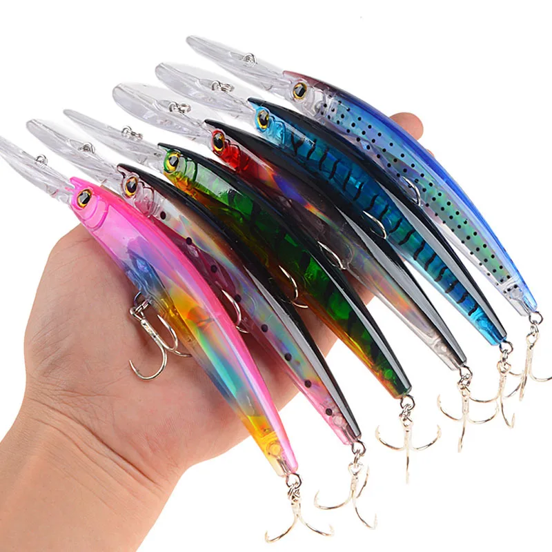 2 com Sangue Olhos Naufrágio Isco Rígido Plástico Abs 6 Pçs – Set 24g 17cm Gancho Tanque Artificial Wobbler Minnow Isca Nadar Biônico 3d