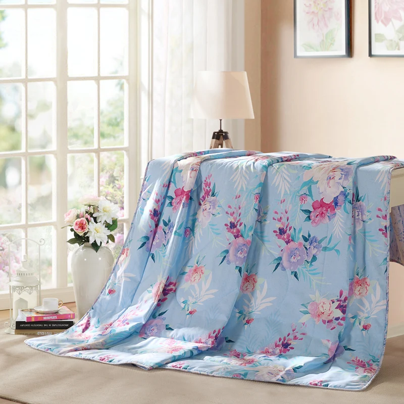 Floral LOVO, летнее одеяло, одеяла, тонкое одеяло, покрывало, одеяло, одеяло, анти-клещ, моющееся, микрофибра, наполнитель, покрывало для кровати, 200*230 см - Цвет: Floral