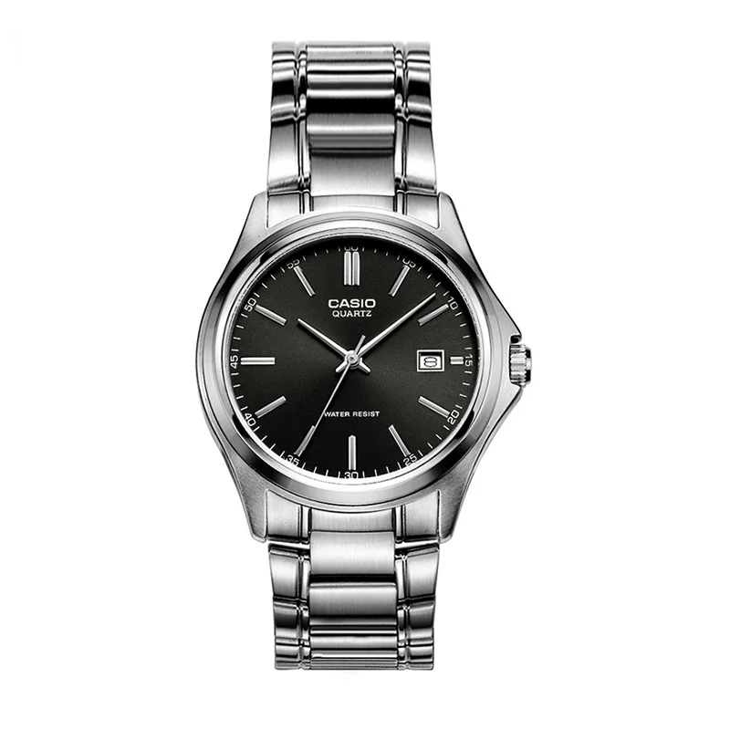 Casio Часы Стальной указатель простой бизнес календарь Мужские часы MTP-1183A-7A - Цвет: MTP-1183A-1A