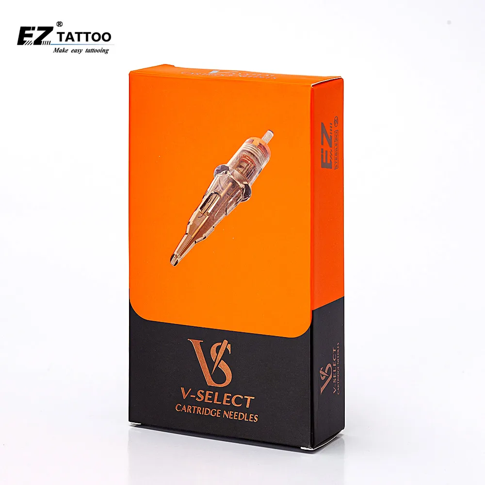 Картриджные иглы EZ V Select круглые тату с защитной эластичной мембраной для