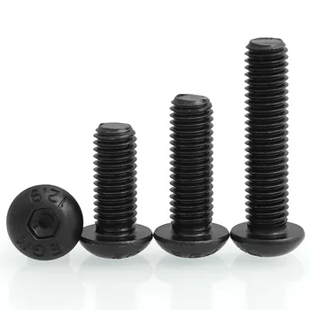 

20pcs Allen Bolt Round Head M3 M4 M5 DIN7380 12.9 Hex Hexagon Socket Cap Screw Bolt Pan Mushroom Head 8-30mm 10mm 16mm 20mm 25mm