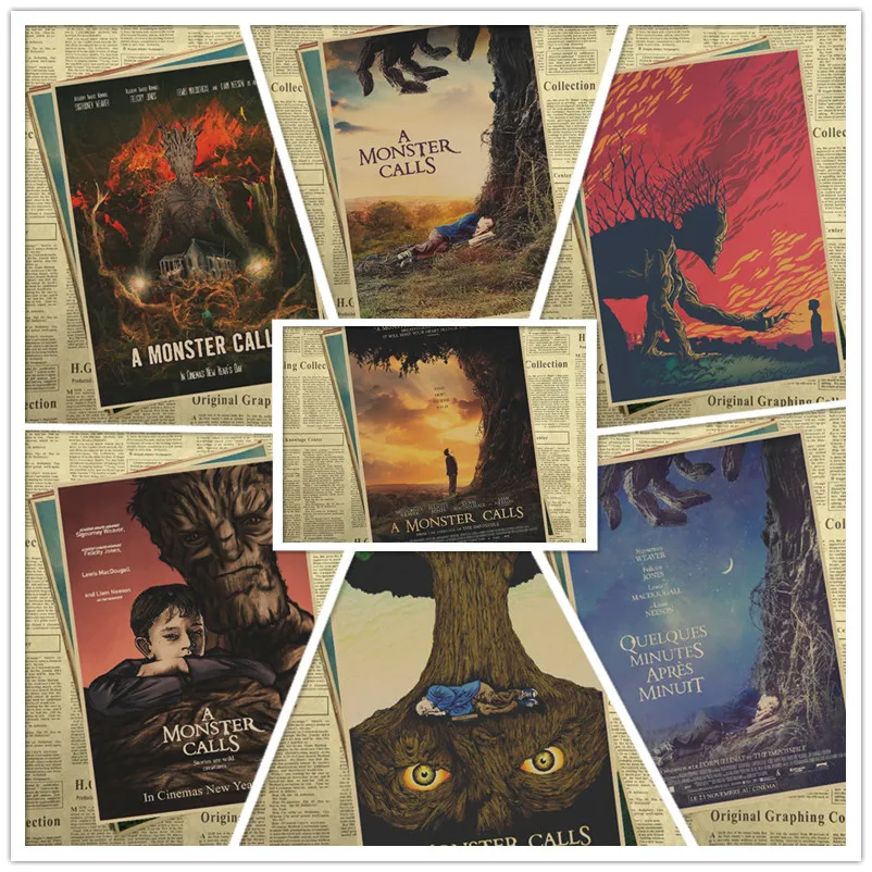 Монстра постер фильма делает ретро ностальгия крафт Бумага плакат для бара/кафе