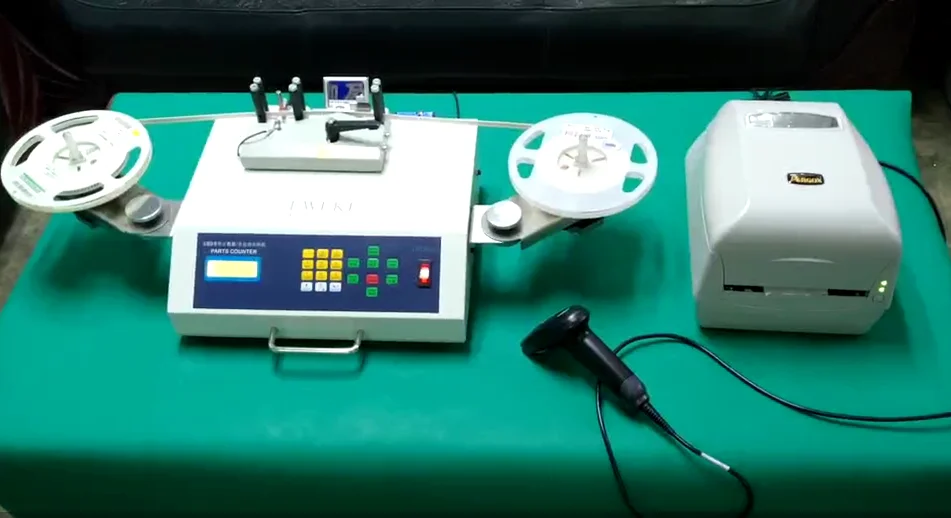 YS-902 автоматическое обнаружение утечки SMD счетчик частей с этикетками принтер и сканер штрих-кода - Цвет: with printer scanner