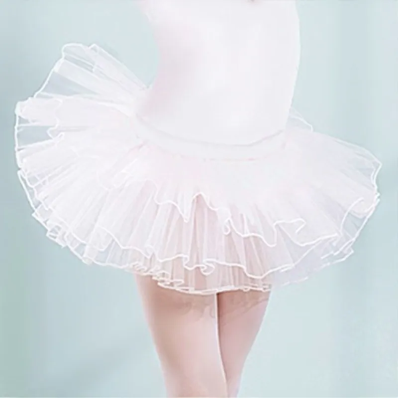 

Children's dance pettiskirt girls ballet elastic half-length activity skirt three-layer versatile skirt Clothes Tutu Skirt