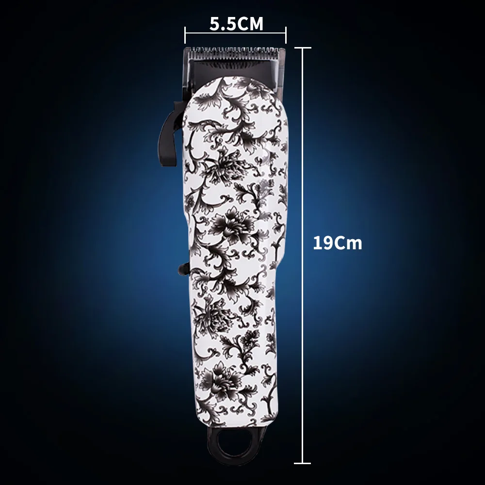 Cross Border for Water Transfer Paint Spraying Floral Graffiti Electric Hair Clippers Rechargeable Universal Hair Clipper Suit a