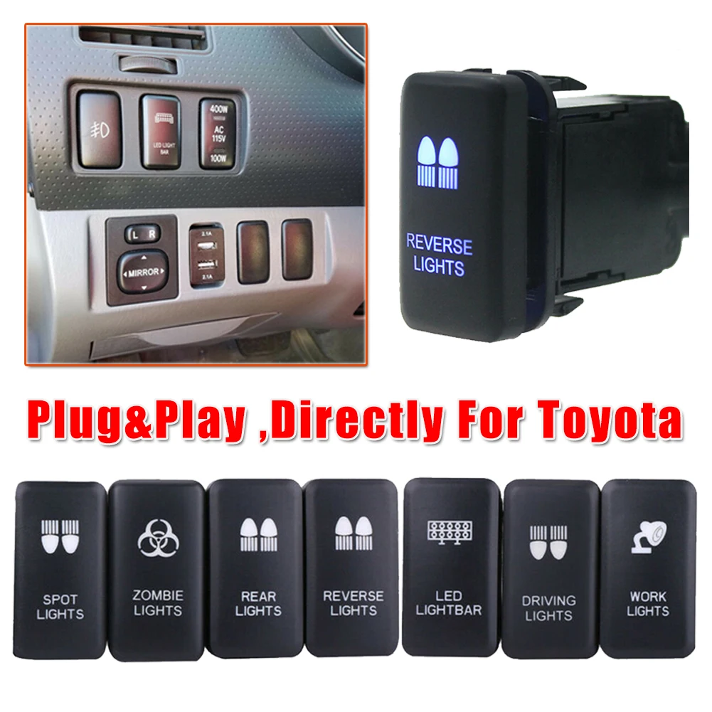 LED Light Bar Switch Button For Toyota FJ Cruiser 2007-2015 Tundra 2005-2007 4Runner 2003-2009 Land Cruiser 100 Seri