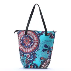 Дизайнерский сумка-мешок из искусственной кожи, женские сумки на плечо, модные женские сумки с вкладышем большой емкости, народная печать