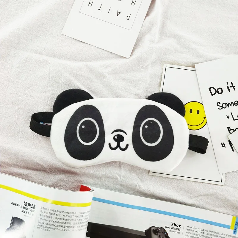 Cartoon Cotton Eye Cover Sleeping Mask Eyepatch Sleeping Aid Kids Blindfold Sleep Mask Travel Relax Eye Band Home Party Gifts - Color: a
