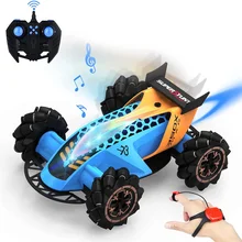 Radio con detección de gestos para niños, coche 4x4 todoterreno con Control remoto, pista Flexible de alta velocidad, Turbo Racing, 2,4 Ghz