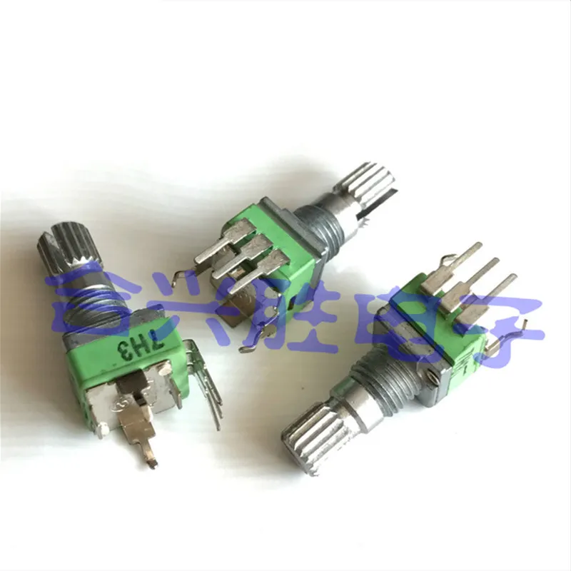 10pcs Vertical 9mm rotary precision potentiometer Single A10K volume potentiometer Axis length 15MM