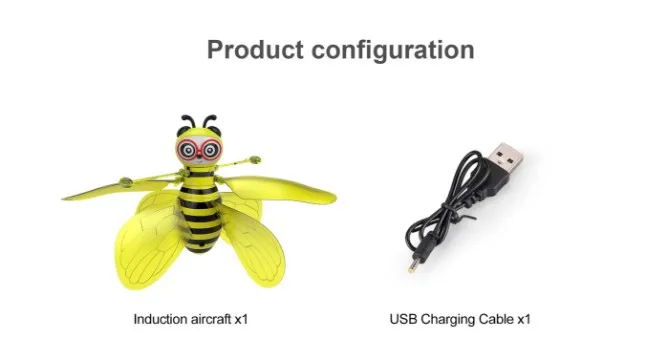 HOT USB RC Flying Mini Bee Remote Control Toys Electronic Infrared Induction Gesture Sensing Flying Ball Bee Aircraft Toys