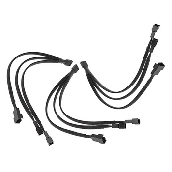 

4 Pin One Minute and Three Fan Interface Extension Cable, Computer CPU 4PIN PWM One Minute and Three Cooling Fan Adapter Cable