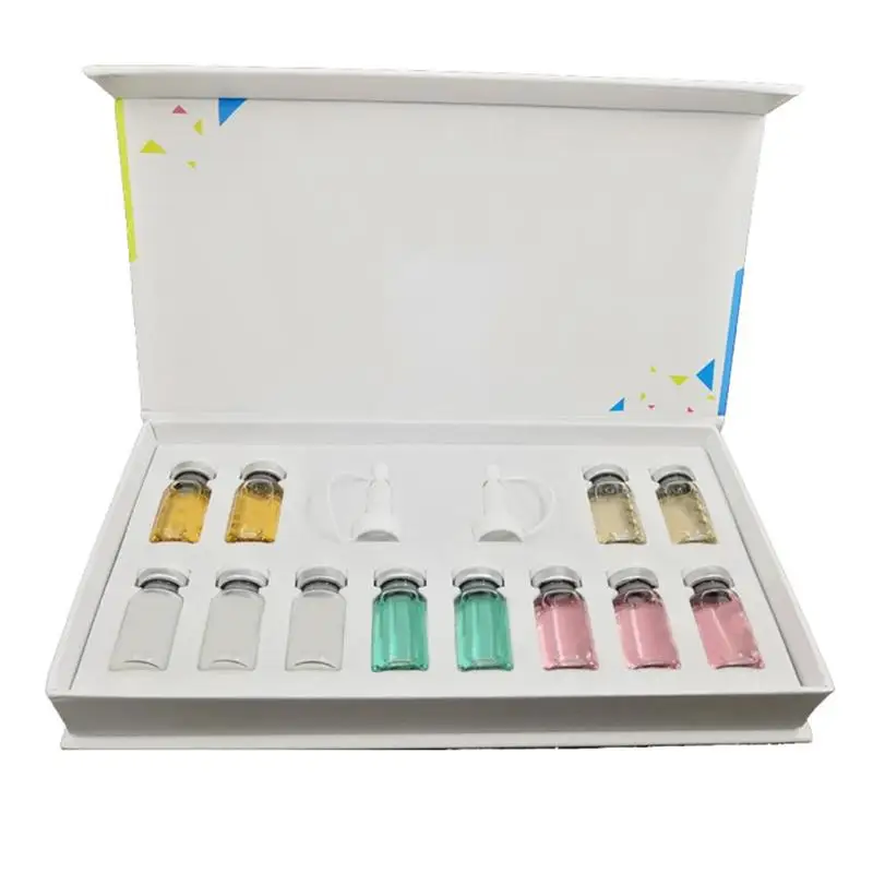 12 шт./кор. Ampoule осветляющая основа все оттенки мезо стартовый набор микс оттенков осветляющая акне лечебная дермабелая лечение 8мл