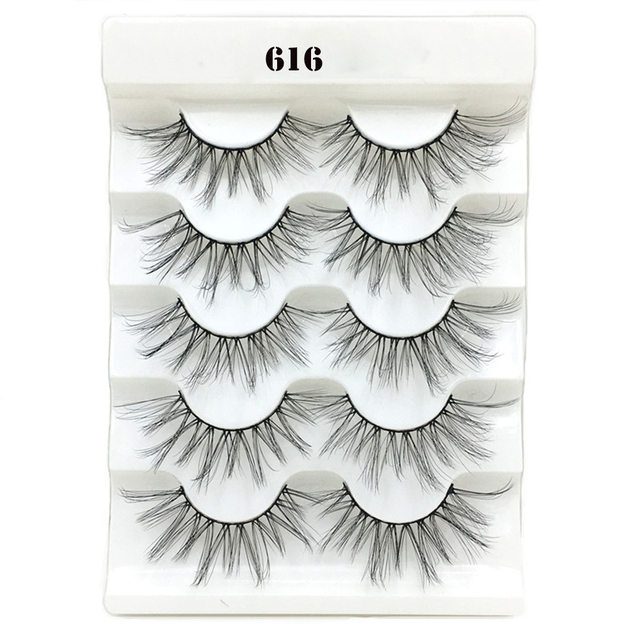 3D/5D/6D Faux Mink Hair False Eyelashes Long Full Volume Fluffy Wispies Lashes Handmade Eyelashes Extension Tools