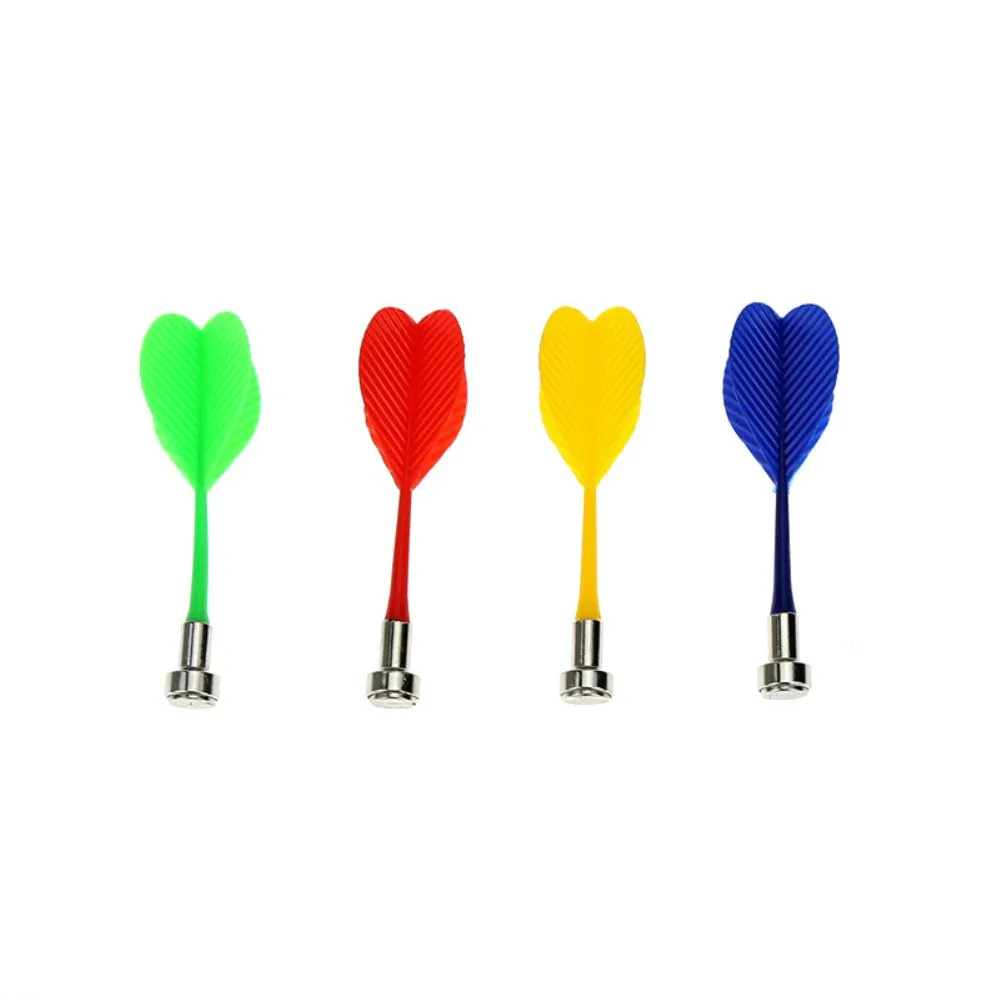 3Pcs/lot 4 Colors Bullseye Target Game Plastic Dart Wing Magnetic Darts for Two-Sided Magnetic Board rigid two sided credit card size hard plastic badge holders slot lanyard for presentation staff tag id card holder credentials