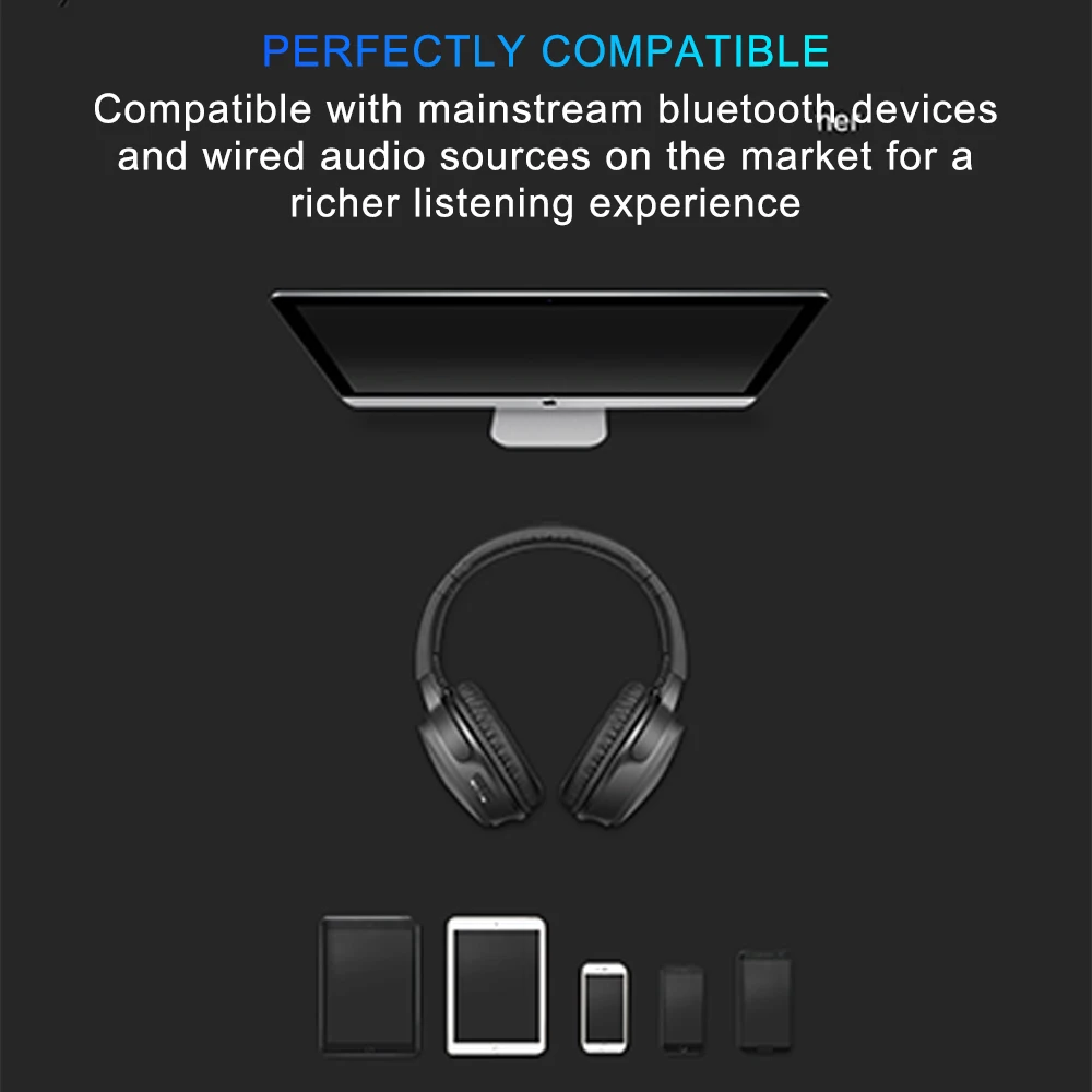 Новые Bluetooth 5,0 складные беспроводные наушники Bluetooth гарнитура стерео водонепроницаемый с микрофоном для Xiaomi Redmi; Huawei iPhone