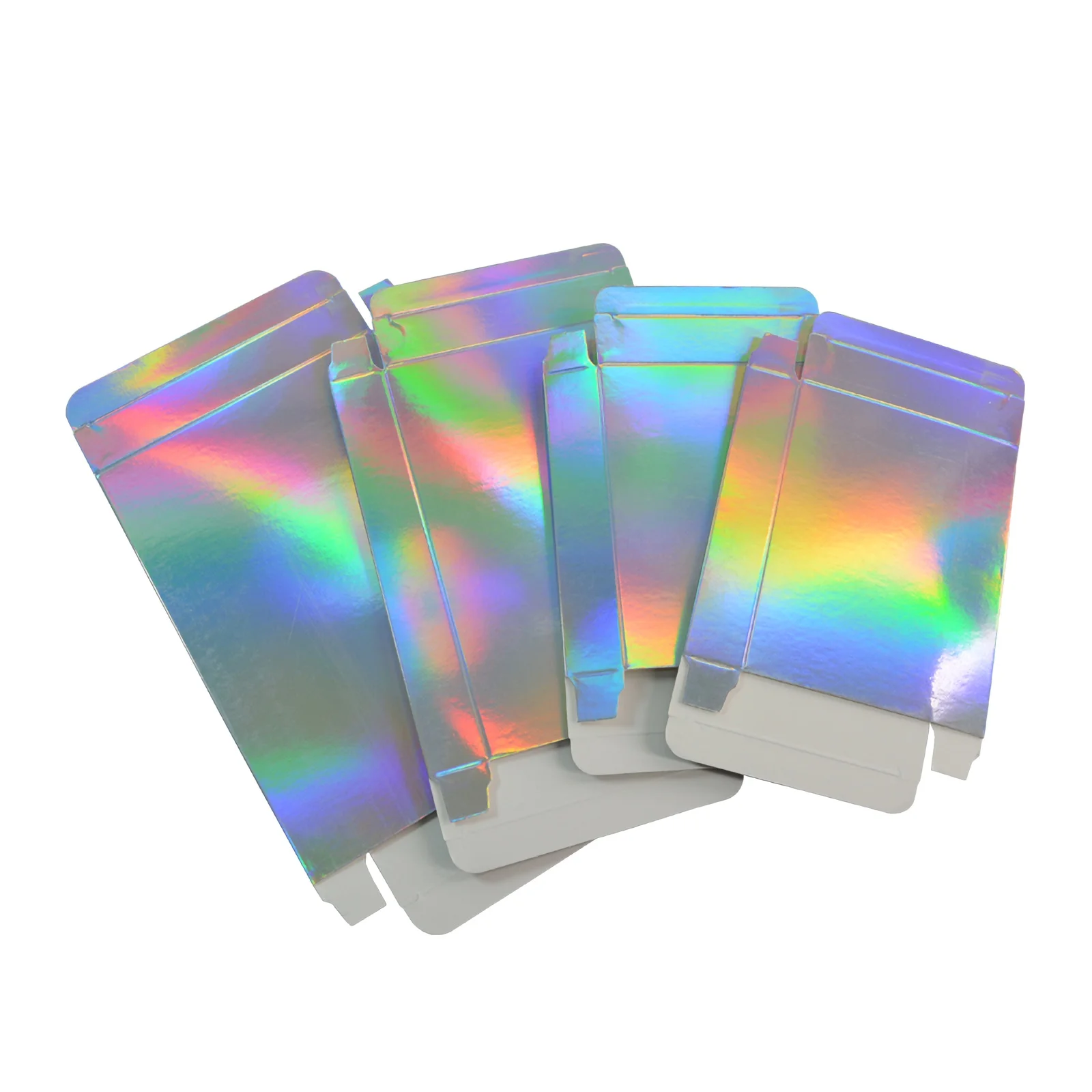 

50 Pcs Holograms Laser Paper Box Cartons Small Gift Box Package Cosmetics Jewelry Packaging Cardboard Boxes