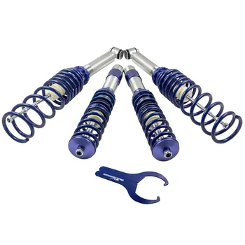 

Free shipping Adjustable Height Coilover Kit for BMW E39 5 Series 520 530 1996-2003 Suspension Damper Force Camber Plate Springs