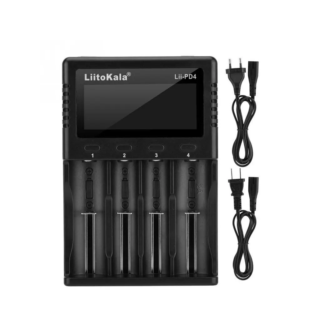 Liitokala Lii-PD4 18650 зарядное устройство с ЖК-дисплеем 26650 21700 14500 10440 4 слота NiMH Li-Ion умное Универсальное зарядное устройство