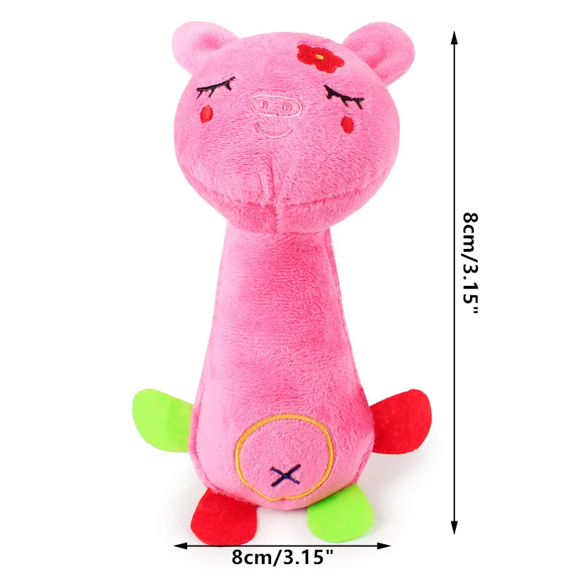 Pink Собака жевательные Игрушки для маленьких и больших укус собаки устойчивая льняная собака пищащая утка игрушка интерактивный писк плюшевая игрушка для щенков товары для домашних животных - Цвет: Pink