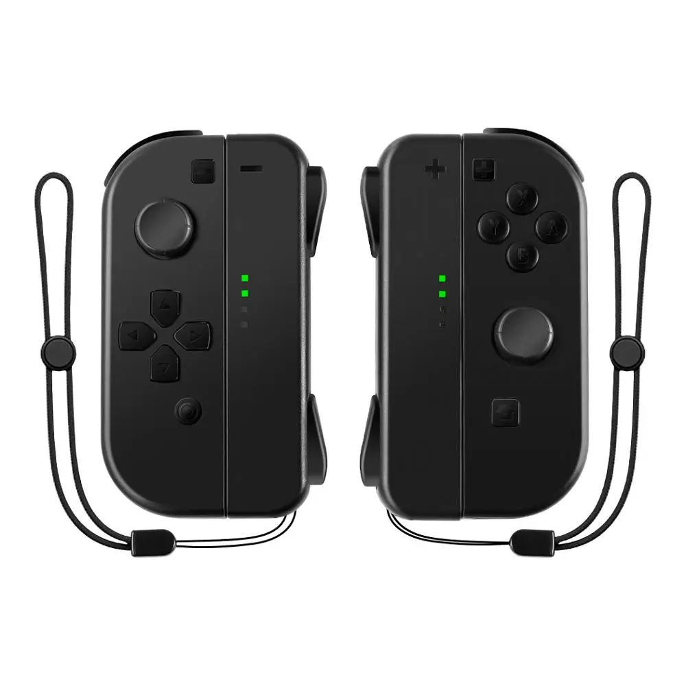 Black Новинка для nintendo Switch пульты геймпада аксессуары игровой джойстик с ремешком на запястье Joy-Con L/R беспроводные контроллеры - Цвет: Black