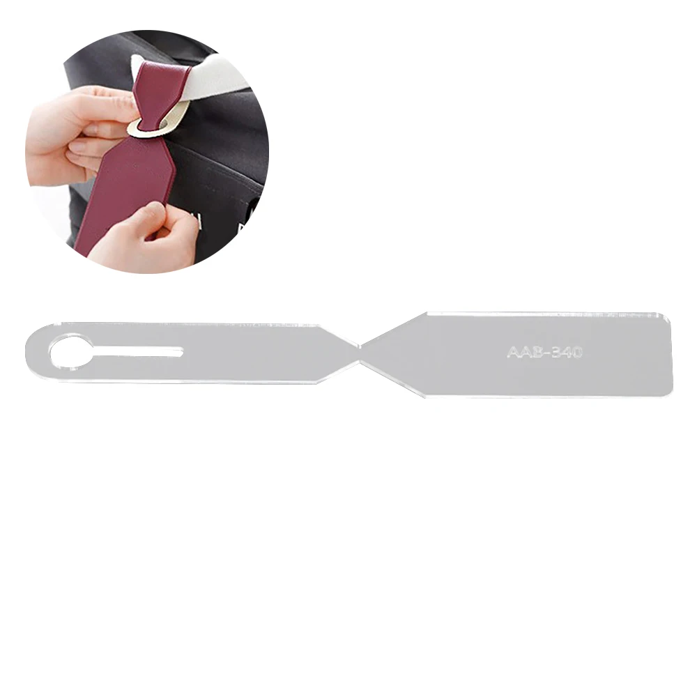 

Lychee Life Baggage Tag Sewing Pattern Acrylic Leather Template DIY Handmade Leathercrafts Supplies