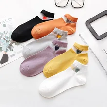 3 пары, короткие носки, повседневные женские носки на осень и зиму, белые, черные, фиолетовые, забавный подарок для женщин и девочек, SO15376S3