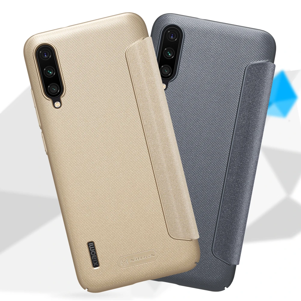 Кожаный чехол Nillkin для Xiaomi mi CC9e и mi A3 Sparkle PU+ жесткий пластиковый флип-чехол супер тонкие Чехлы для мобильных телефонов