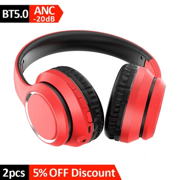 

ANC bluetooth Headphones Active Noise Cancelling Gaming Headset Wireless & Wired Earphone Deep Bass Music Earpiece Hifi Sound