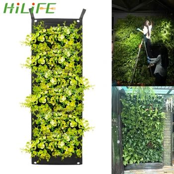 

HILIFE Flowerpot Bag 7 Pocket Growing Bag Vegetable Plant Grow Bag Wall-Mounted Garden Planter Flower Pots Vertical Hanging