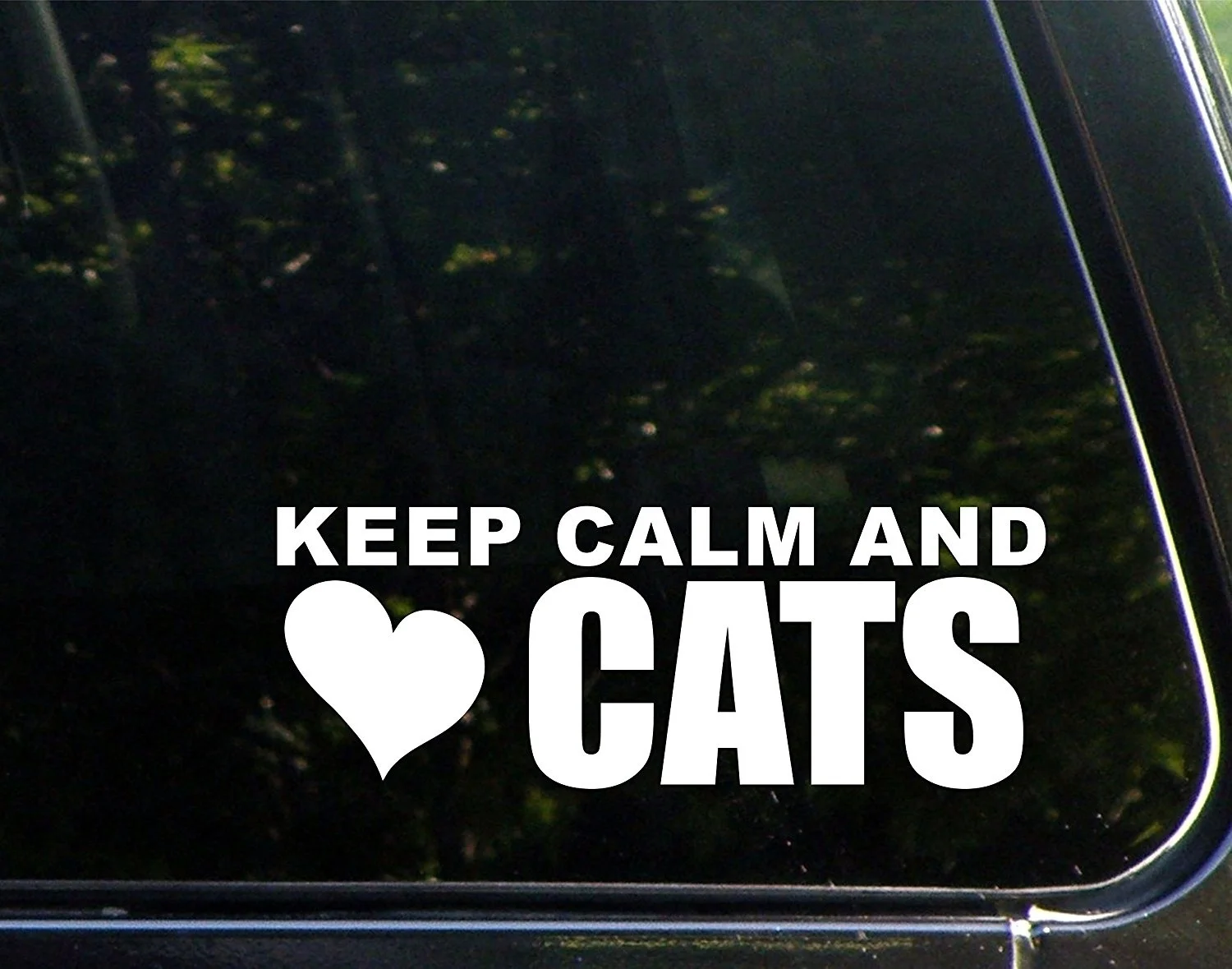 Keep Calm And Love Cats(8-3/" x 3-1/4") наклейка с надрезом на бампер для окон, компьютеров, грузовиков, ноутбуков и т. Д