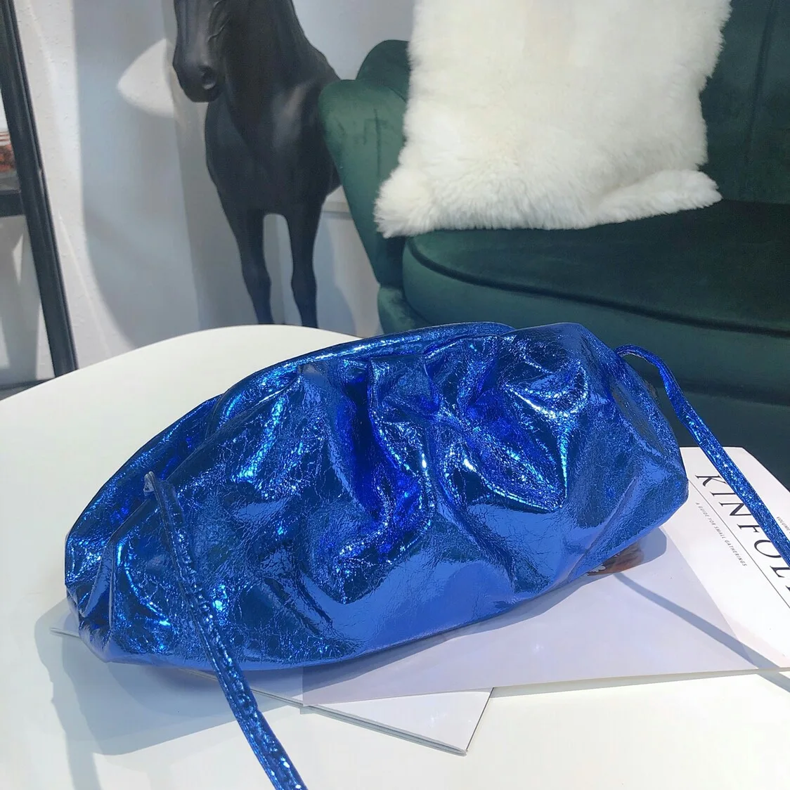 Blue Новая женская сумка-мессенджер из пельменей для осени и зимы, дизайнерские сумки, семейные Брендовые женские сумки - Цвет: Blue