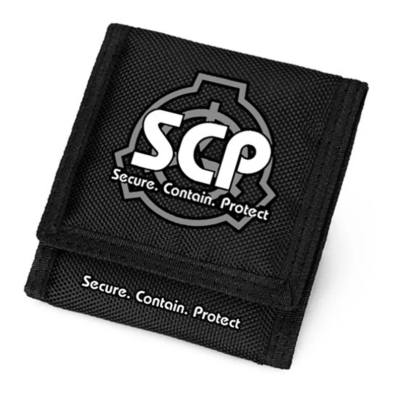Короткий кошелек SCP специального сдерживания с принтом унисекс карманом для
