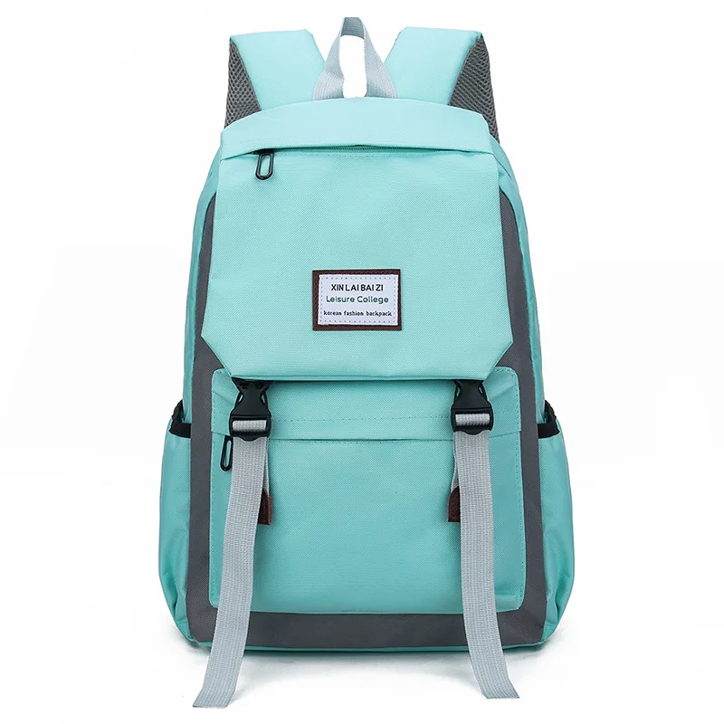 

2020 New Style Backpack Men's Women's Large-capacity Backpack Oxford Cloth Waterproof Contrast Color Students Bag Korean-style B
