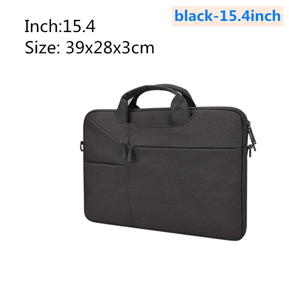 black-15.4inch Водонепроницаемая Портативная сумка для ноутбука, защитный чехол 13,3, 14,1, 15,4, 15,6 дюймов, сумка Macbook Pro 15,6 Для Apple liner, фетровый короткий чехол - Цвет: black-15.4inch