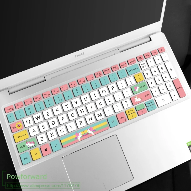 Силиконовая клавиатура для ноутбука кожного покрова протектор для Dell Inspiron 15," Ноутбук 5584 7590 7591 i5584 i7590 i7591 15,6 дюймов