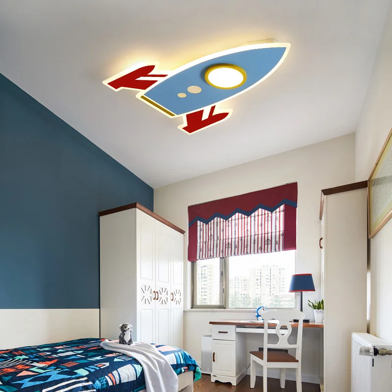 

Ceiling light Childrens room living room restaurant dining room Colorful Rocket kids lamp simple Modern Lustres led ceiling lamp
