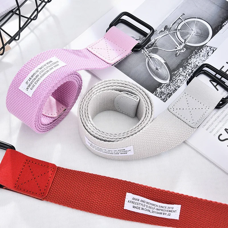 NO. ONEPAUL модный разноцветный холщовый ремень сплава Agio с пряжкой Harajuku, одноцветные длинные ремни для женщин, повседневные женские поясные