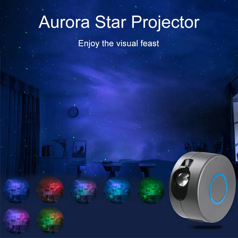

Aurora Star Galaxy Starry Sky LED Projector Lamp Rotating Night Light Nebula Projector Bedroom Decor Starry Sky Nightlight Star