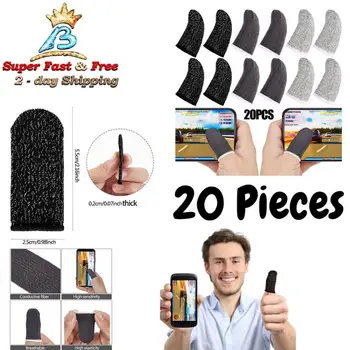20pcs Finger Cover Breathable Game Controller Finger Sleeve For Pubg Sweat Proof Non-Scratch Touch Screen Gaming Thumb Gloves tanie i dobre opinie centechia CN (pochodzenie) Sweatproof finger cot Support Wholesale Dropshiping other None gamer finger mobile gamer finger