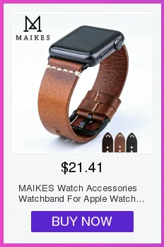 MAIKES Ремешки для наручных часов из натуральной коровьей кожи ремешок для Apple watch 42 мм 38 мм серия 4-1 iwatch 4 44 мм 40 мм браслет для часов