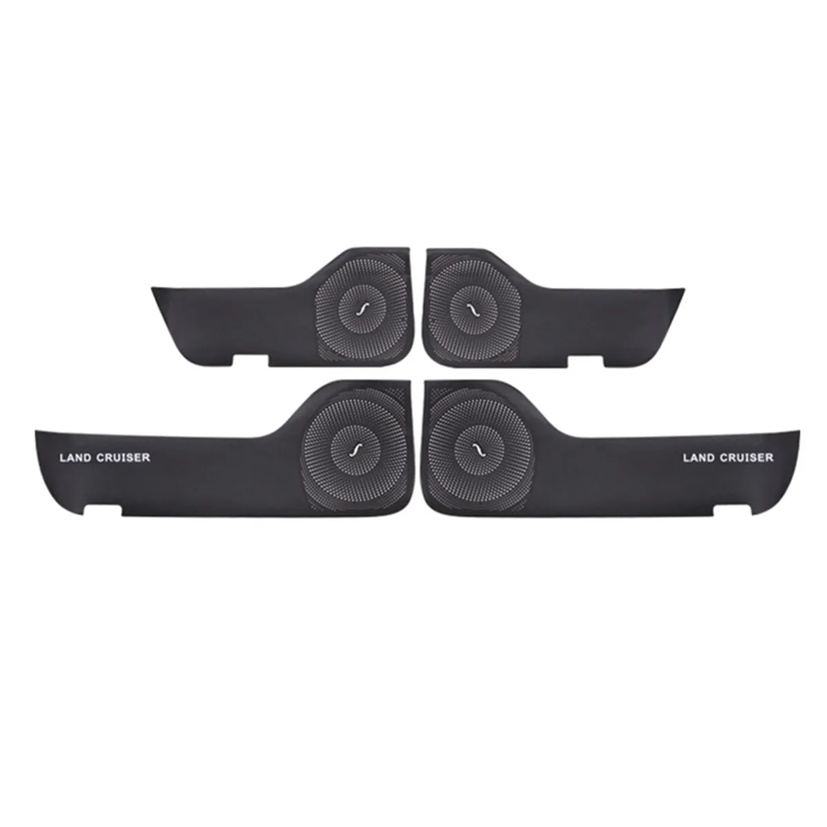 Углеродное волокно кожа черный двери пэд для Toyota Land Cruiser 200 2008 2009 2010 2011 2012 2013 - Цвет: Carbon fiber Black