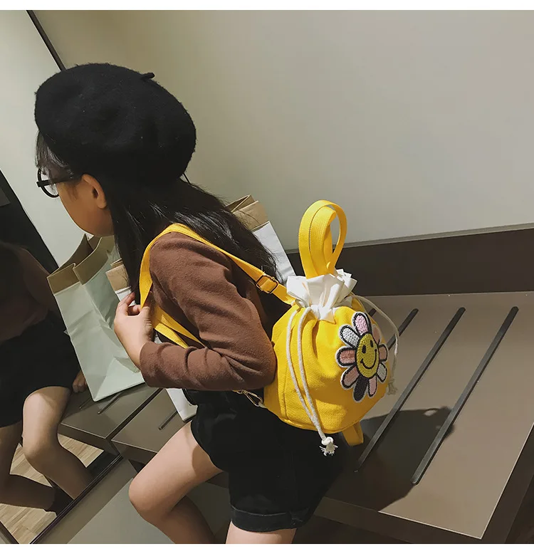 CHILDREN'S Bag New Style Listed Small Clear Canvas KID'S Messenger Bag