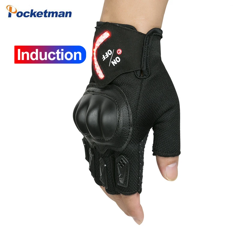 

Gravity induction turn signal gloves warning light smart nylon glove, USB Rechargeable removable,washable, outdoor sports safer