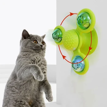 

Windmill Toys For Cats Puzzle Whirling Cat Play Game Toys Cat Turntable Teasing Interactive Toys With Massage Scratching Tickle